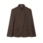 Stand Collar Relaxed Fit Blazer
