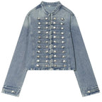 Cropped Silver-Button Jacket