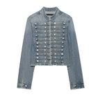 Frayed Hem Denim Jacket