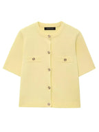 Short Sleeve Button Cardigan