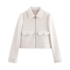Cropped Utility Zip Jacket