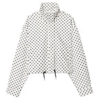 Polka Dot Cropped Zip Jacket