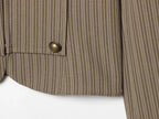 Striped Cropped Military Blazer