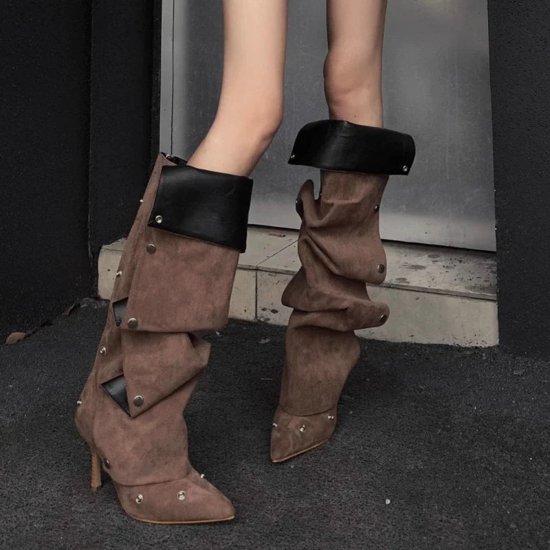 Slouchy Pointed Toe Boots