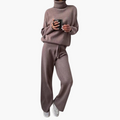 Kira | Knitted Lounge Set – Comfortable Wide-Leg Pants for Women