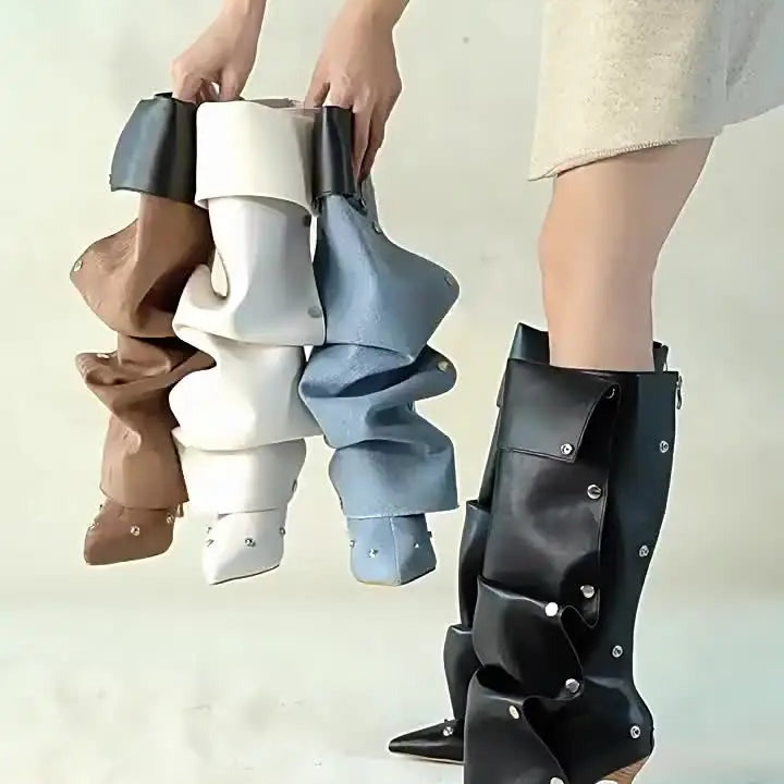 Slouchy Pointed Toe Boots